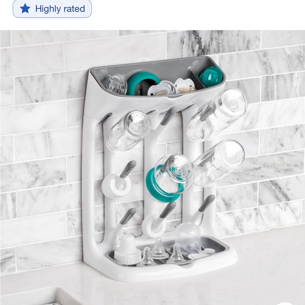 NEW in box
OXO Space-Saving Baby Bottle Drying Rack
